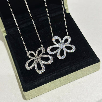 [⭐Maelin]FLOWERLACE NECKLACE FULL DIAMONDS