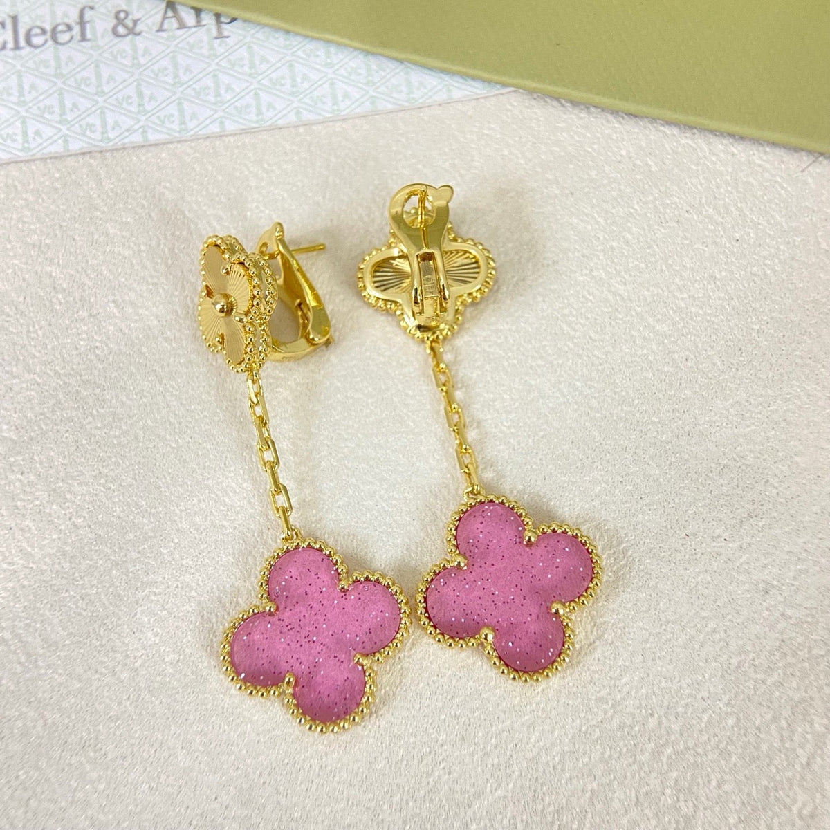 [⭐Maelin]2026 NEW CLOVER 2 MOTIF  BUBBLE PINK ENAMEL