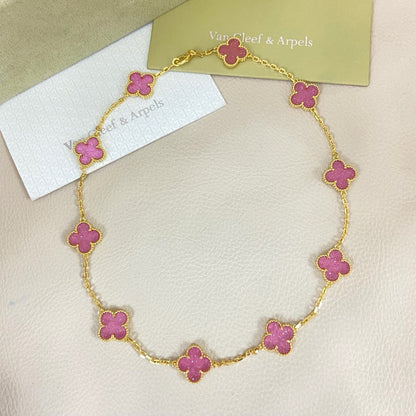 [⭐Maelin]CLOVER 10 MOTIFS  NEW BUBBLE PINK ENAMEL