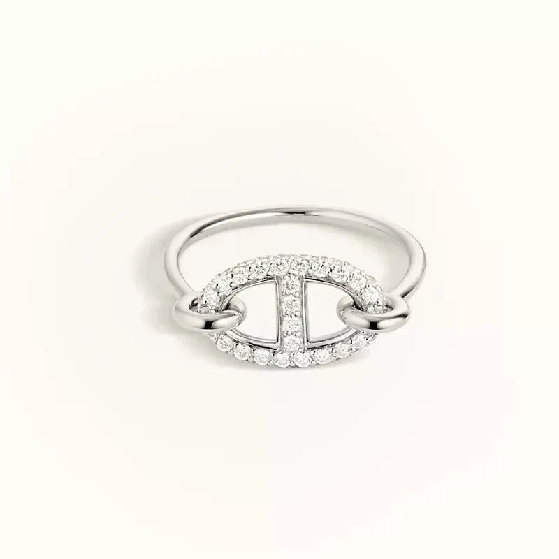 [⭐Maelin]RONDE SMALL SILVER DIAMOND RING