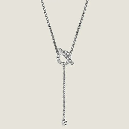 [⭐Maelin]FINESSE SILVER DIAMOND NECKLACE