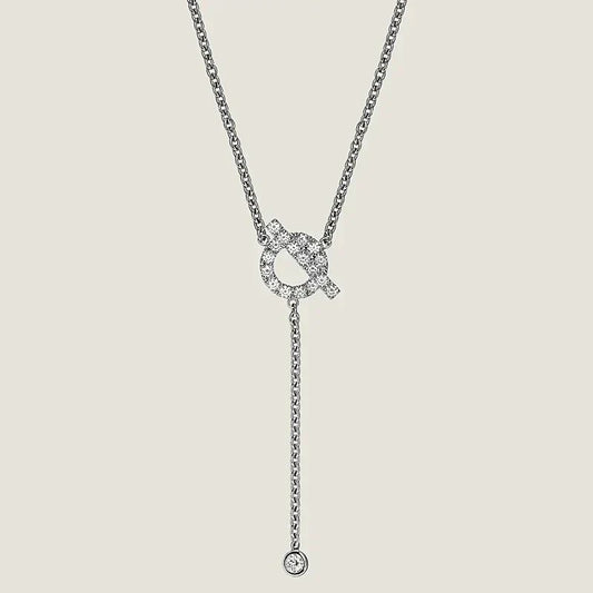 [⭐Maelin]FINESSE SILVER DIAMOND NECKLACE