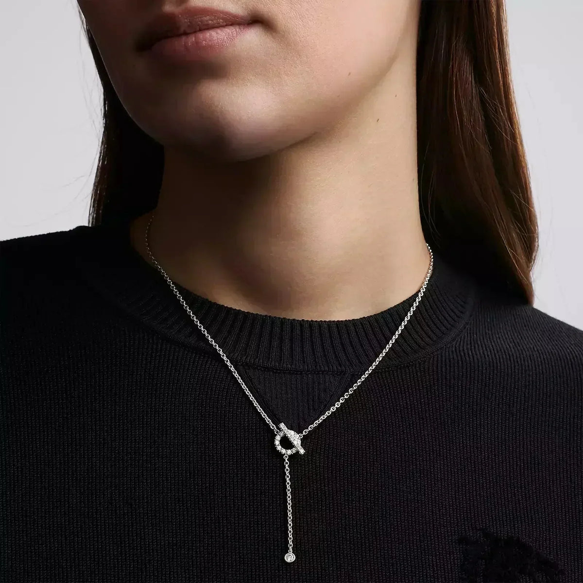 [⭐Maelin]FINESSE SILVER DIAMOND NECKLACE