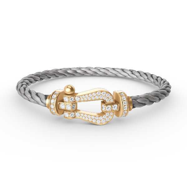 [⭐Maelin]FORCE LARGE HORSESHOE FULL DIAMOND BRACELET GOLD