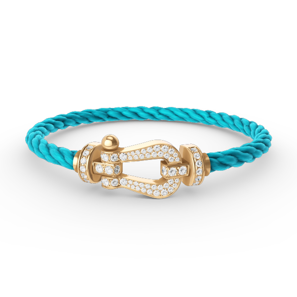 [⭐Maelin]FORCE LARGE HORSESHOE FULL DIAMOND BRACELET GOLD