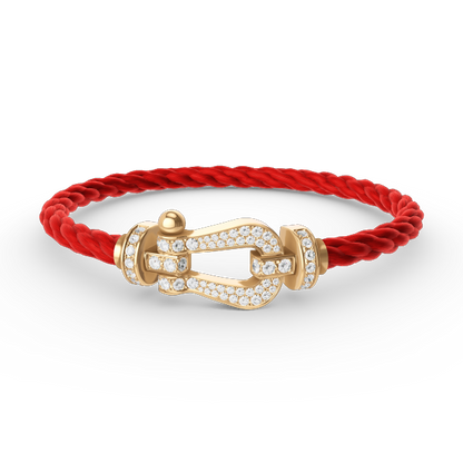 [⭐Maelin]FORCE LARGE HORSESHOE FULL DIAMOND BRACELET GOLD