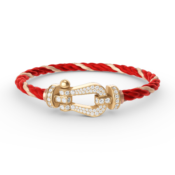 [⭐Maelin]FORCE LARGE HORSESHOE FULL DIAMOND BRACELET GOLD