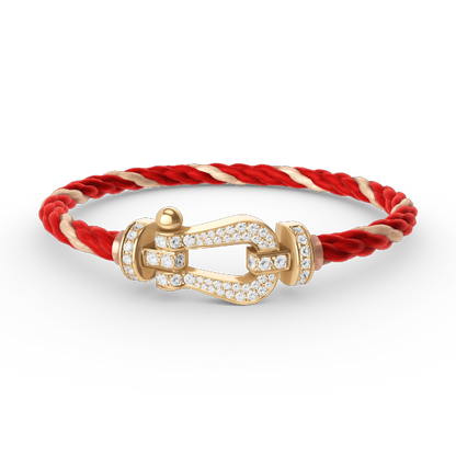 [⭐Maelin]FORCE LARGE HORSESHOE FULL DIAMOND BRACELET GOLD