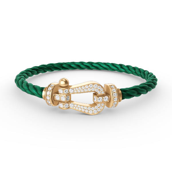[⭐Maelin]FORCE LARGE HORSESHOE FULL DIAMOND BRACELET GOLD