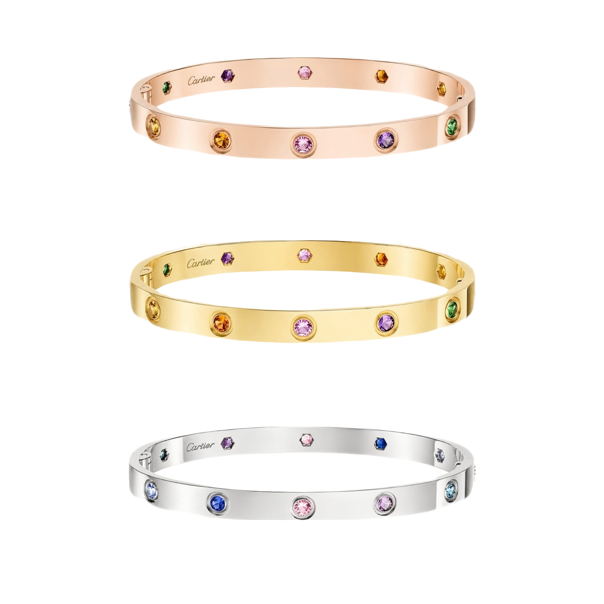 [⭐Maelin] 2026 RAINBOW LOVE BRACELET 6.1MM  10 DIAMONDS