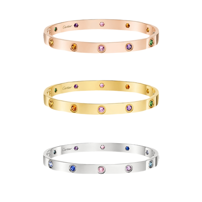 [⭐Maelin] 2026 RAINBOW LOVE BRACELET 6.1MM  10 DIAMONDS