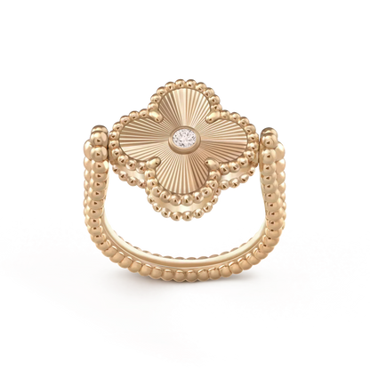[⭐Maelin]CLOVER RIVERSIBLE ROSE GOLD RING