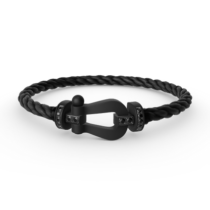 [⭐Maelin]FORCE LARGE SERIES HORSESHOE BLACK SAMURAI BRACELET