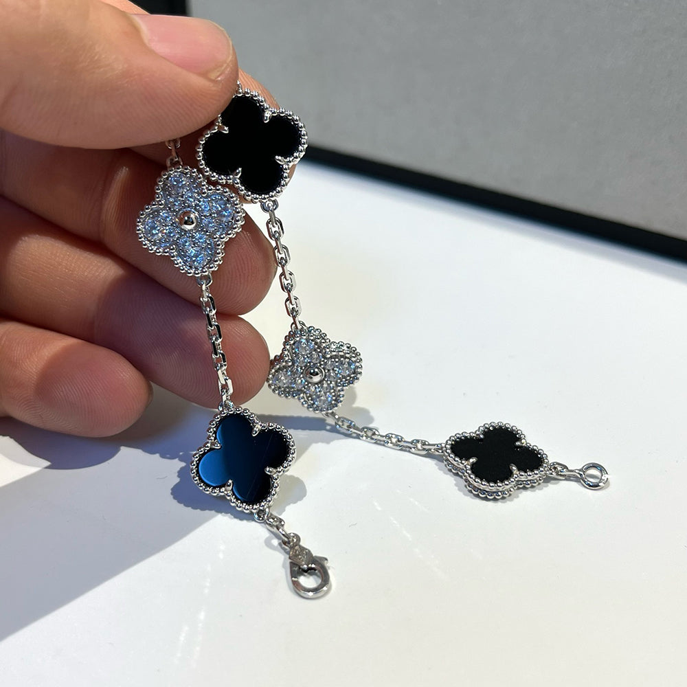 [⭐Maelin] CLOVER 5 MOTIF ONYXS BRACELET COLLECTION