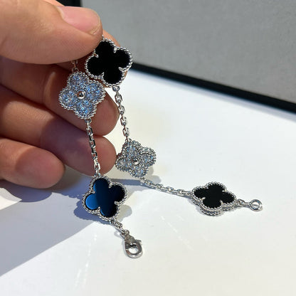 [⭐Maelin] CLOVER 5 MOTIF ONYXS BRACELET COLLECTION