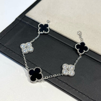 [⭐Maelin] CLOVER 5 MOTIF ONYXS BRACELET COLLECTION