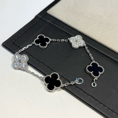 [⭐Maelin] CLOVER 5 MOTIF ONYXS BRACELET COLLECTION
