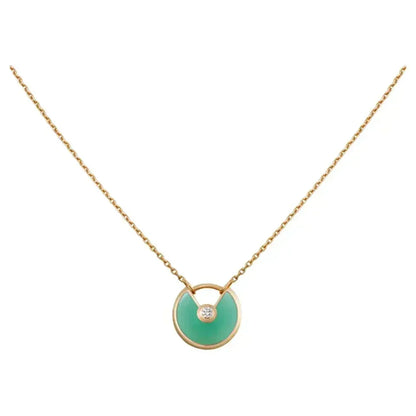 [⭐Maelin]AMULETTE GOLD MALACHITE NECKLACE