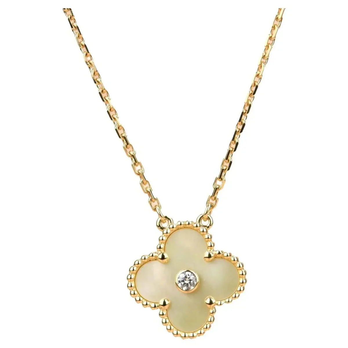 [⭐Maelin]CLOVER 15MM DIAMOND GOLD MOTHER OF PEARL NECKLACE