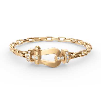 [⭐Maelin]FORCE LARGE HORSESHOE CLASP  METAL BRACELET