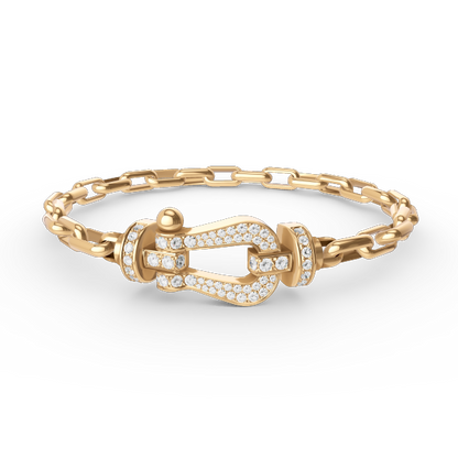 [⭐Maelin]FORCE LARGE HORSESHOE CLASP  METAL BRACELET