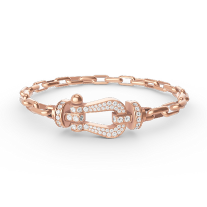 [⭐Maelin]FORCE LARGE HORSESHOE CLASP  METAL BRACELET