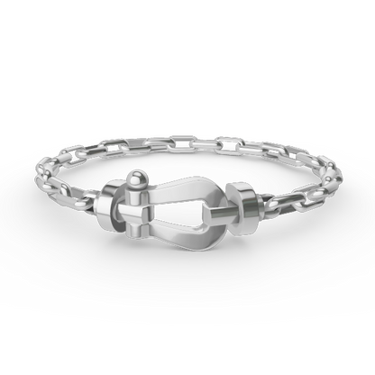 [⭐Maelin]FORCE LARGE HORSESHOE CLASP  METAL BRACELET
