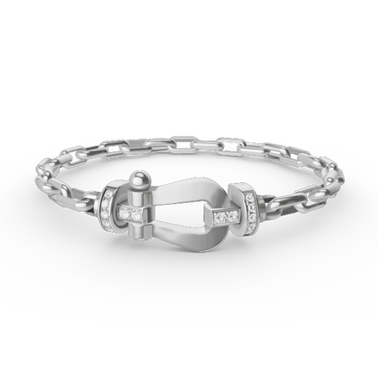 [⭐Maelin]FORCE LARGE HORSESHOE CLASP  METAL BRACELET