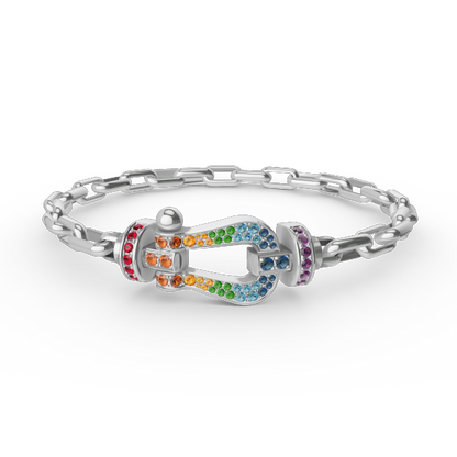[⭐Maelin]FORCE LARGE HORSESHOE CLASP  METAL BRACELET