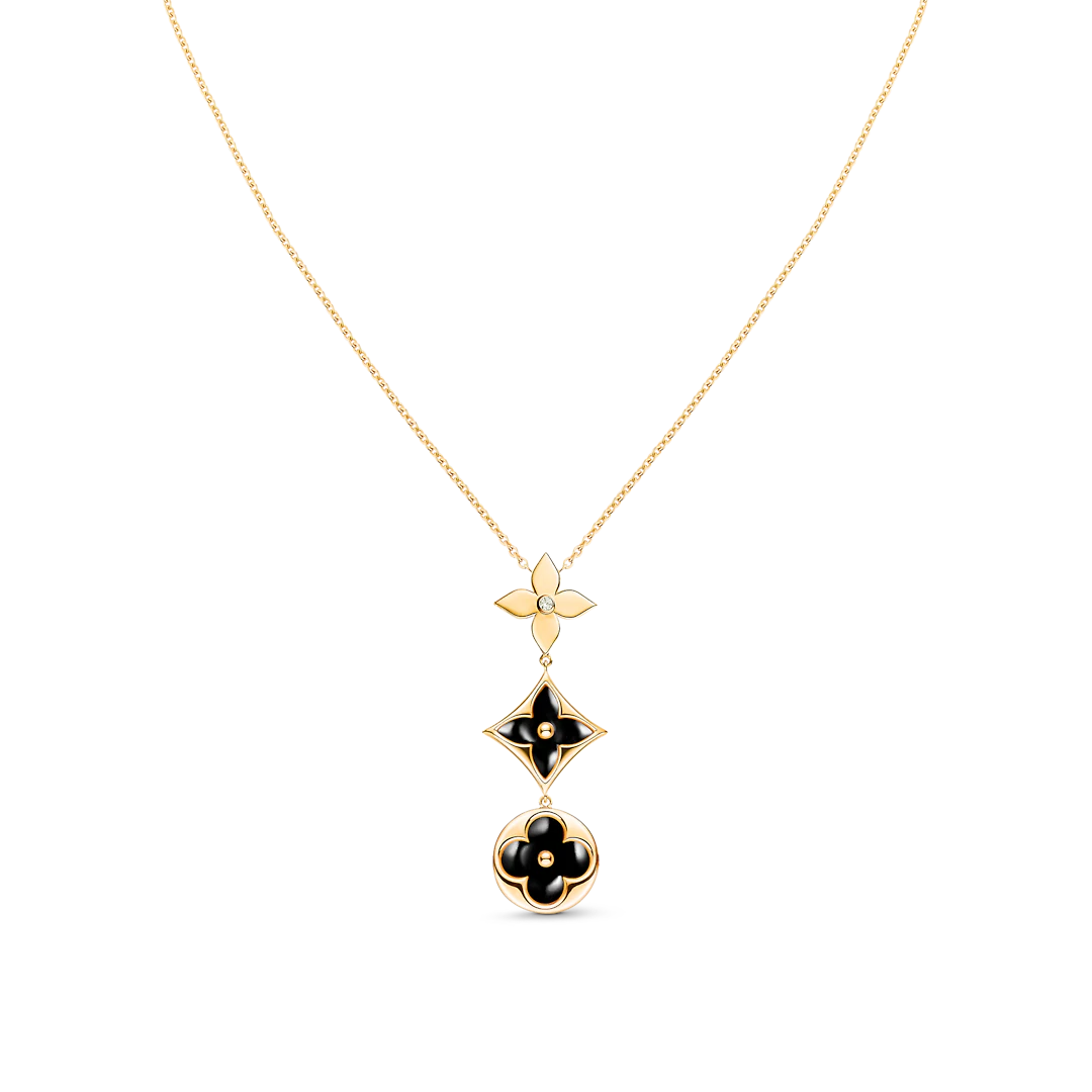 [⭐Maelin]STAR AND SUN ONYX PINK GOLD NECKLACE