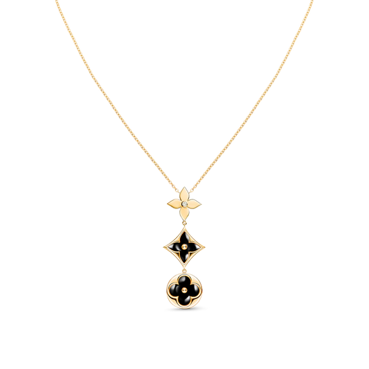 [⭐Maelin]STAR AND SUN ONYX PINK GOLD NECKLACE