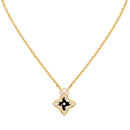 [⭐Maelin]STAR PEDANT PINK GOLD DIAMOND NECKLACE