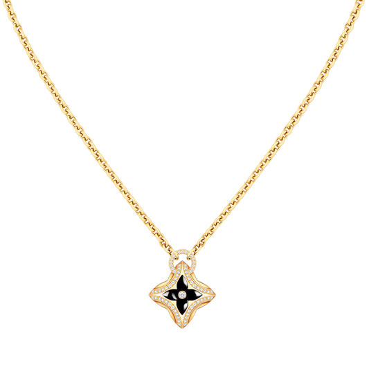 [⭐Maelin]STAR PEDANT PINK GOLD DIAMOND NECKLACE