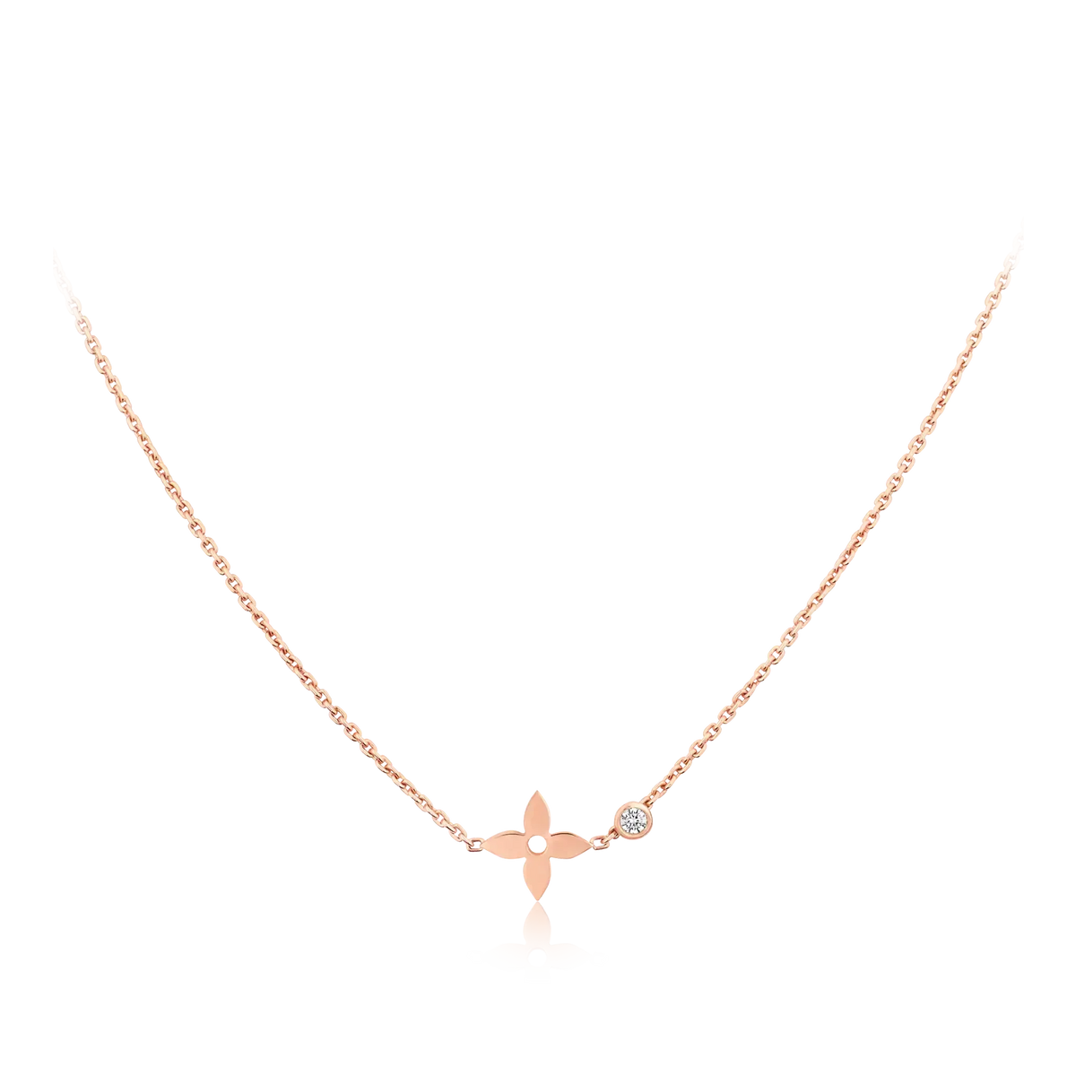 [⭐Maelin]BLOSSOM PENDANT PINK GOLD AND DIAMOND
