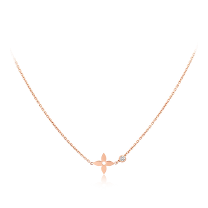 [⭐Maelin]BLOSSOM PENDANT PINK GOLD AND DIAMOND