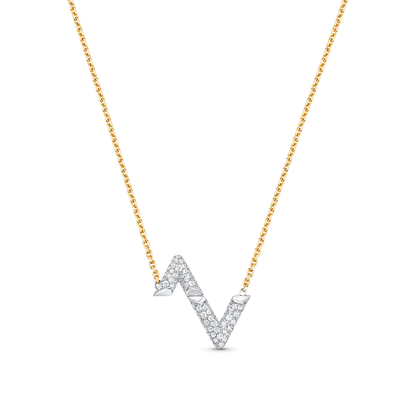 [⭐Maelin]VOLT SILVER DIAMOND PEDANT NECKLACE