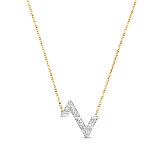 [⭐Maelin]VOLT SILVER DIAMOND PEDANT NECKLACE