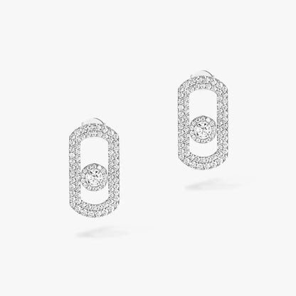 [⭐Maelin]So Move Pave_-Set Diamond Earrings in Silver
