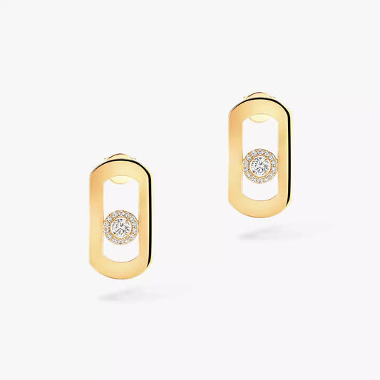 [⭐Maelin]So Move Diamond Earrings in Yellow Gold