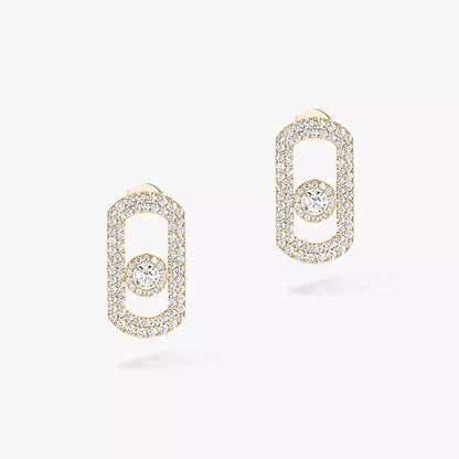 [⭐Maelin]So Move Pave_-Set Diamond Earrings in Silver