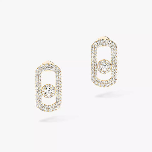 [⭐Maelin]So Move Pave_-Set Diamond Earrings in Silver