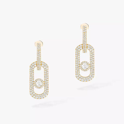 [⭐Maelin]So Move XL Pave_-Set Diamond Pendant Earrings
