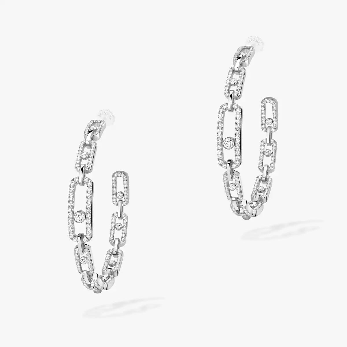 [[⭐Maelin]Move Link Diamond Hoop Earrings