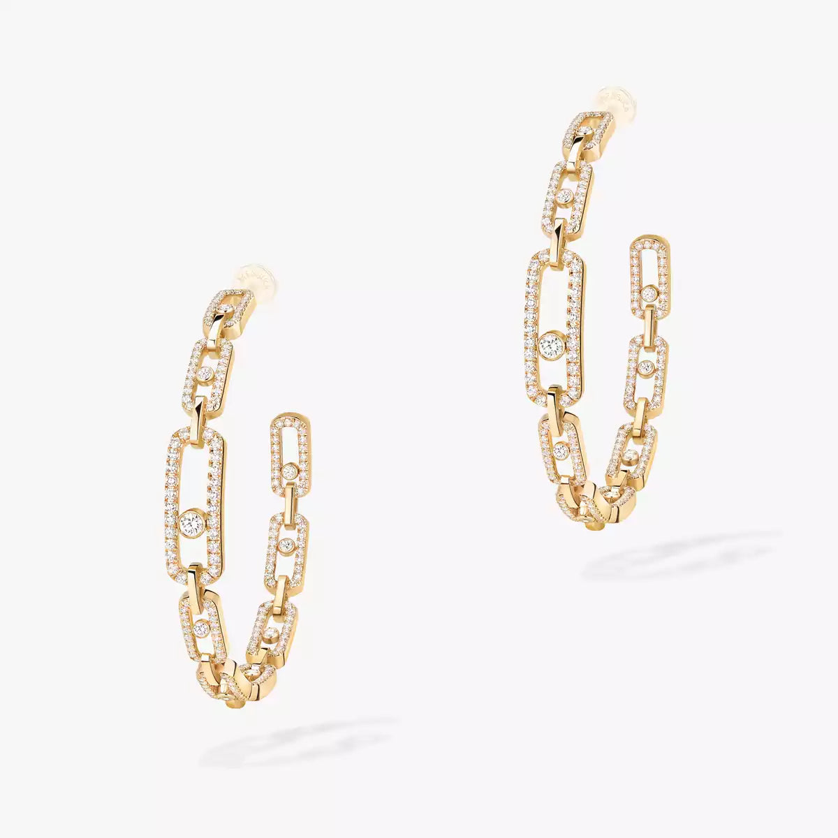 [[⭐Maelin]Move Link Diamond Hoop Earrings