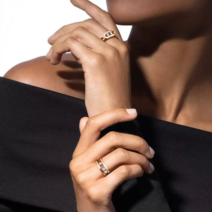 [⭐Maelin] MoveGold Diamond Ring