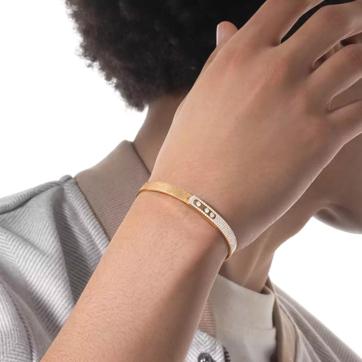 [⭐Maelin]Move Noa Ciselé half pavé bangle