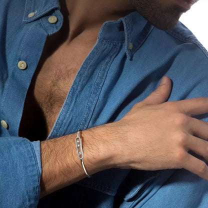 [⭐Maelin]Move Pavé Diamond Bangle Bracelet M