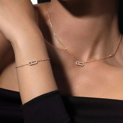 [⭐Maelin]Diamond Necklace Move Uno