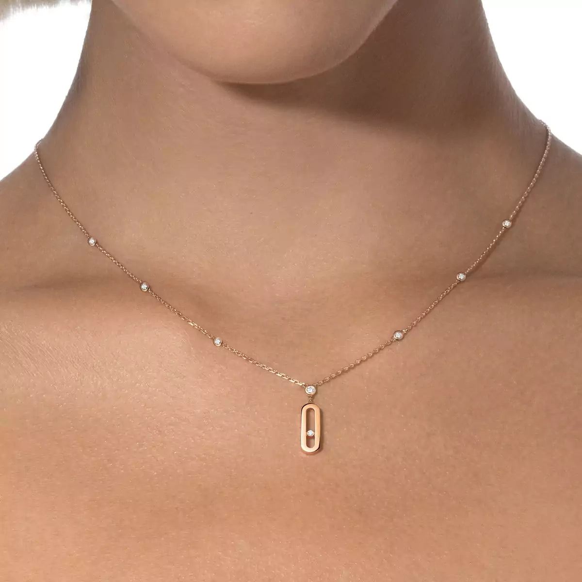 [⭐Maelin] Move Uno Gold Diamond Long Necklace