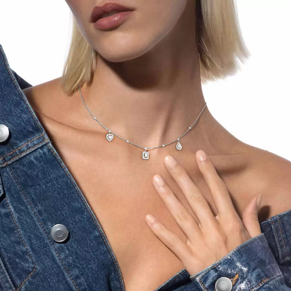 [⭐Maelin]My Twin Diamond Necklace in Silver